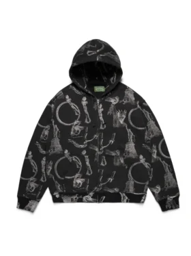 Sudadera con capucha y cremallera «Plates»