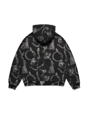 Sudadera con capucha y cremallera «Plates»