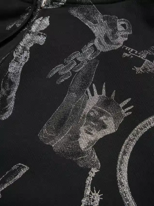 Sudadera con capucha y cremallera «Plates»